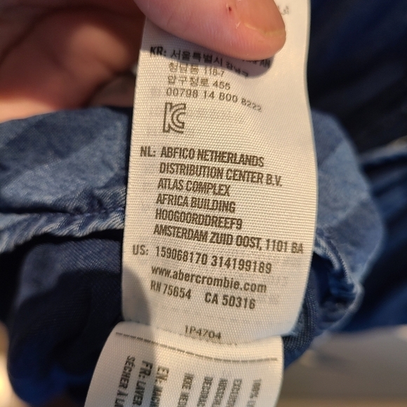 ABERCROMBIE & Fitch Blue Denim Camisole Top Dress Size Small - Picture 8 of 10